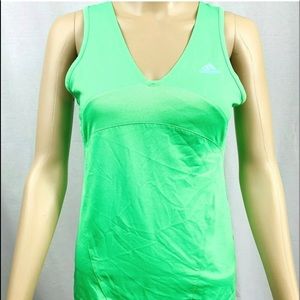 Adidas tank top size medium solid green athletic